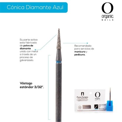 PUNTA EUROPEA - CONICA DIAMANTE AZUL
