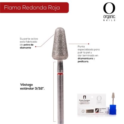 PUNTA EUROPEA - FLAMA REDONDA ROJA